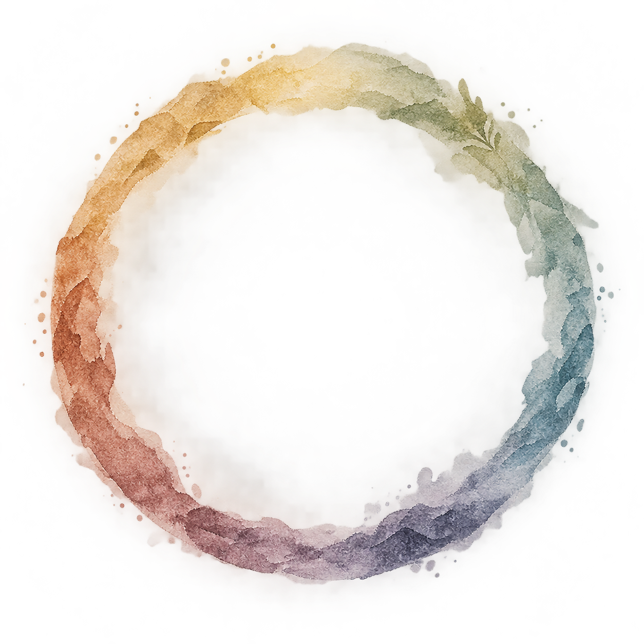 A seamless watercolour ring changing through six colours