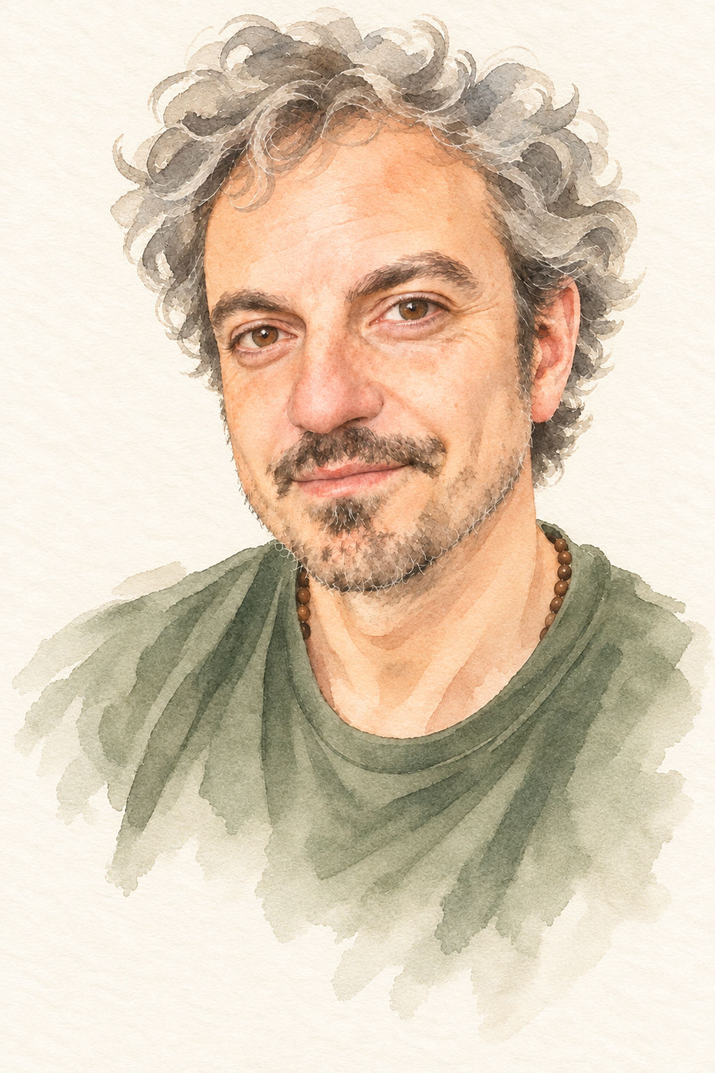 Watercolour portrait of Ben.